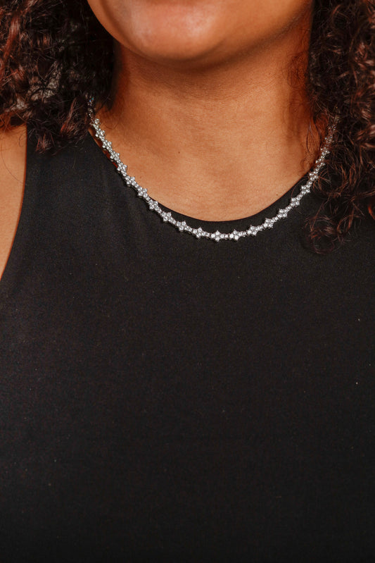 HONEYCOMB CHAIN - WHITE GOLD
