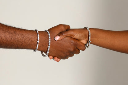 HONEYCOMB BRACELET - WHITE GOLD